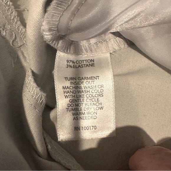 Audrey & Celine Womens Beige Straight-Leg Pants Size 6 Cotton Blend - Picture 4 of 6